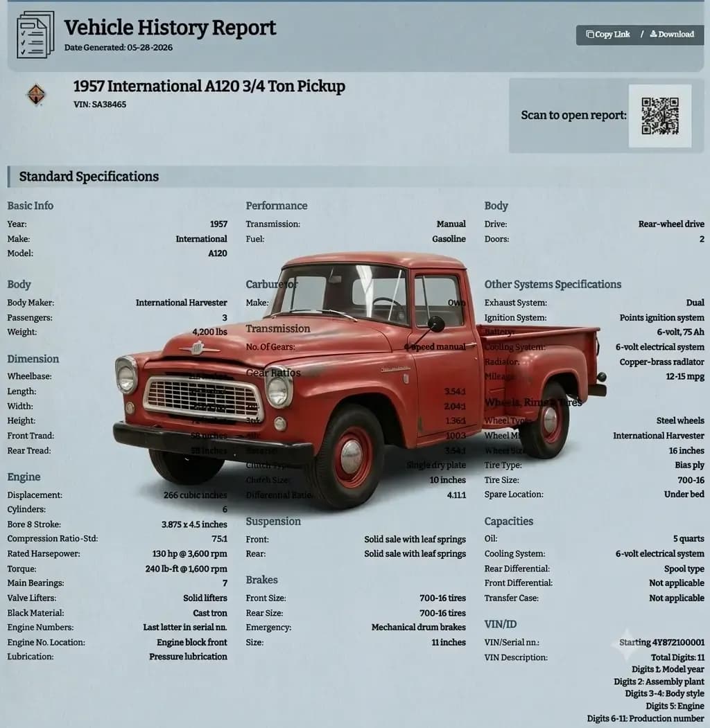 Truck VIN Decoder for classicdecoder