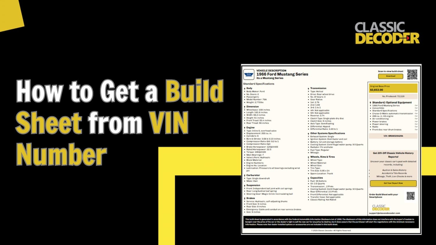 Get Build sheet Guide