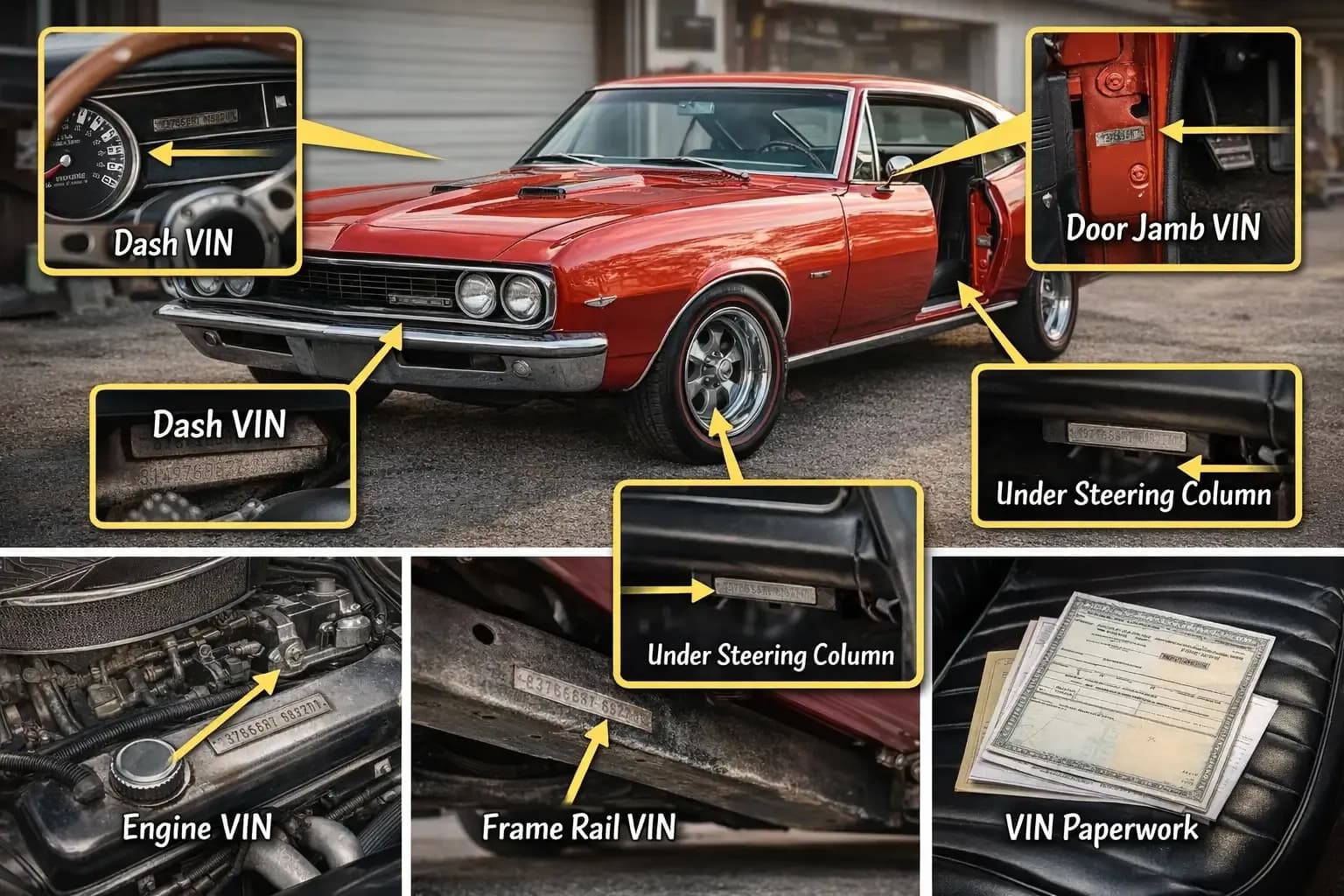VIN Location on Classic Car