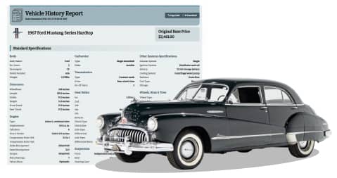classic car vehicle history report